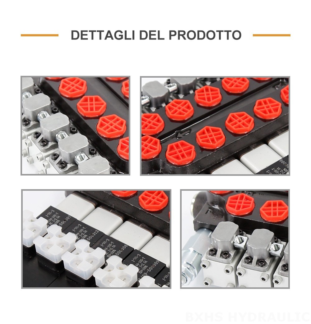 Valvola Q45 Solenoide e manuale 5 Spool Valvola direzionale monoblocco